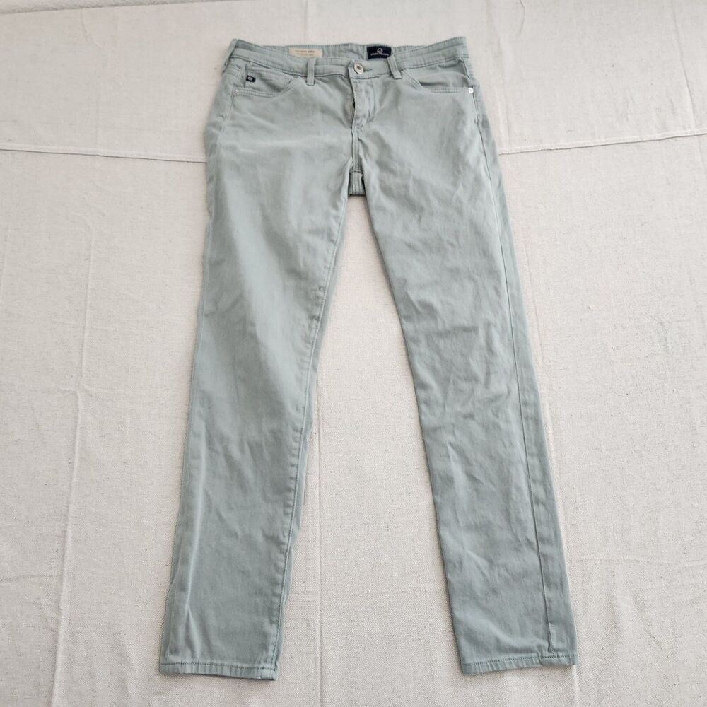Adriano Goldschmied Jeans Women 27R Green The Stevie Ankle Slim Straight Stretch